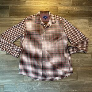 Egara XL Red Plaid Non-Iron Long Sleeve Workwear Button Down Mens‎